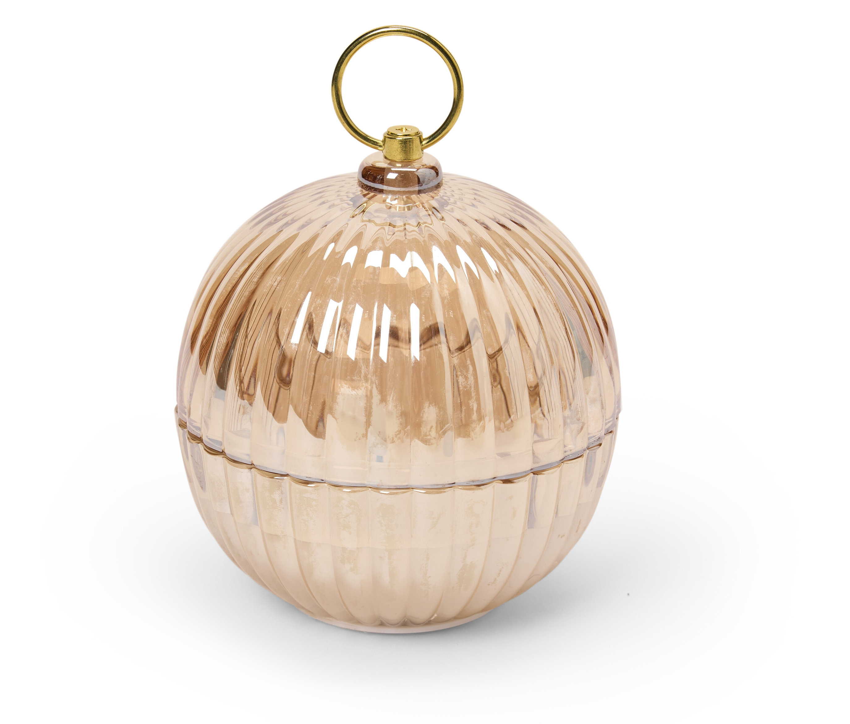 Tchibo - Szklana bombka choinkowa LED - kolor: złoty