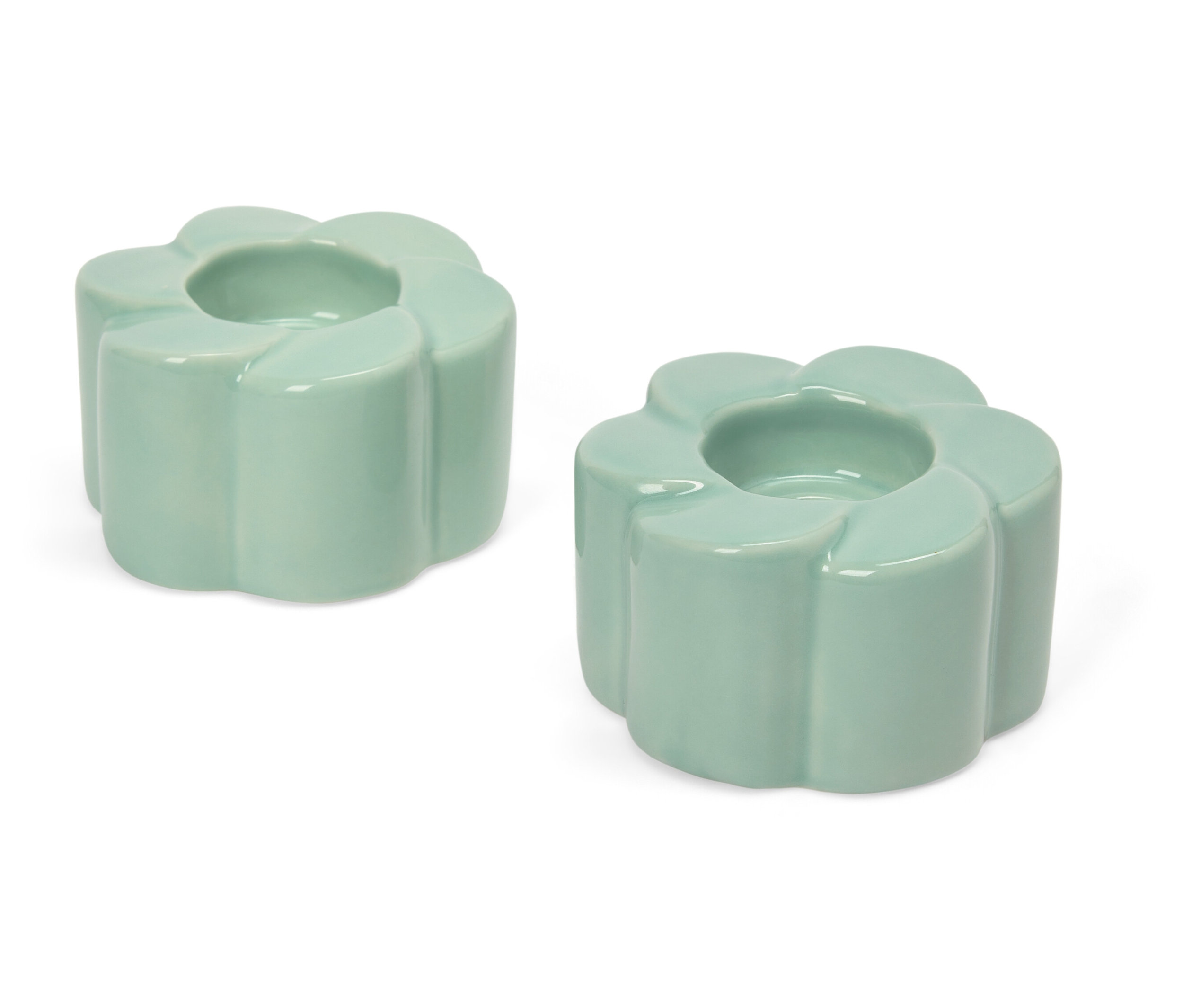 Tchibo - Świeczniki - kolor: zielony/turkusowy