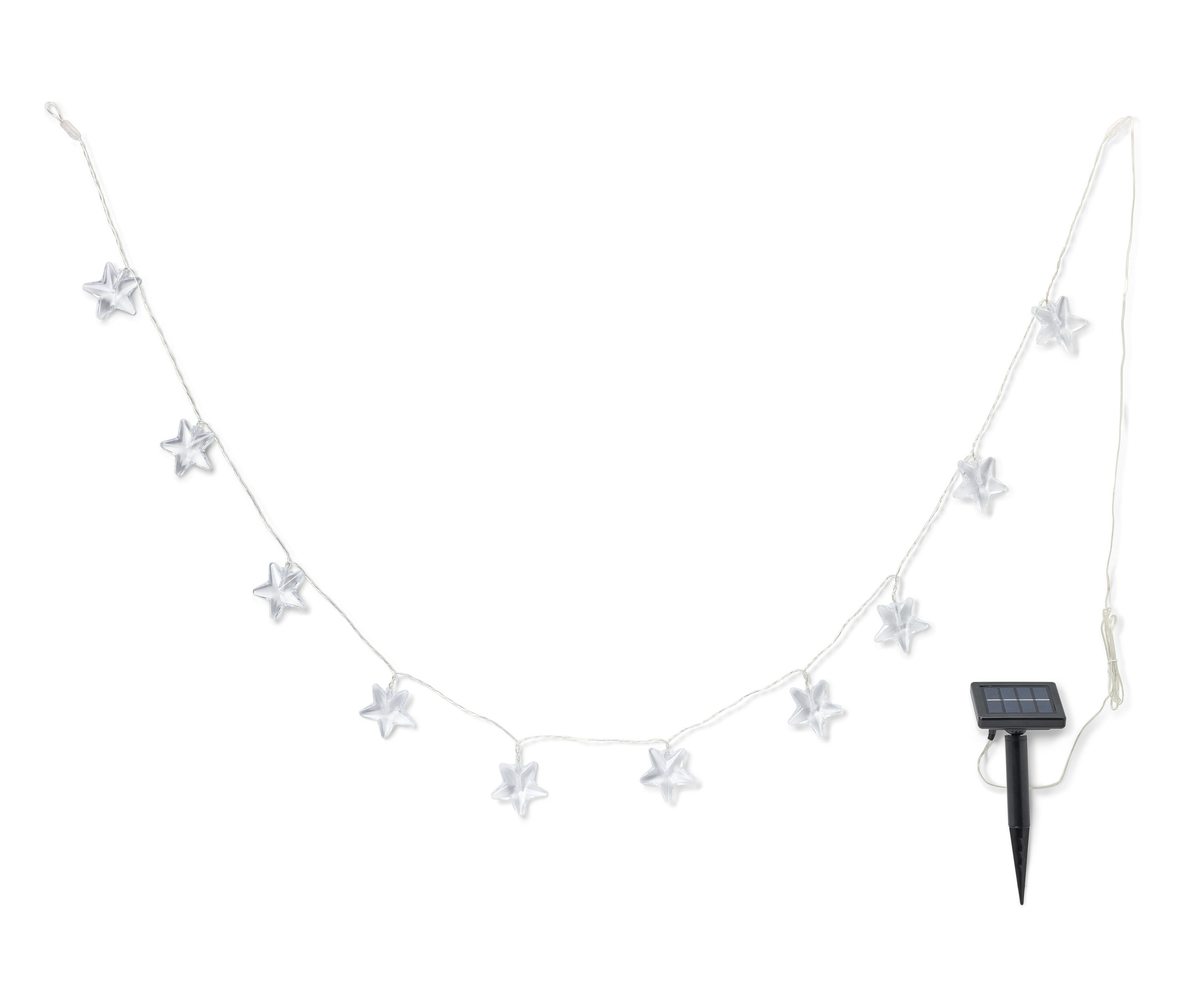 Tchibo - Solarny łańcuch świetlny „Gwiazdy” - kolor: czarny