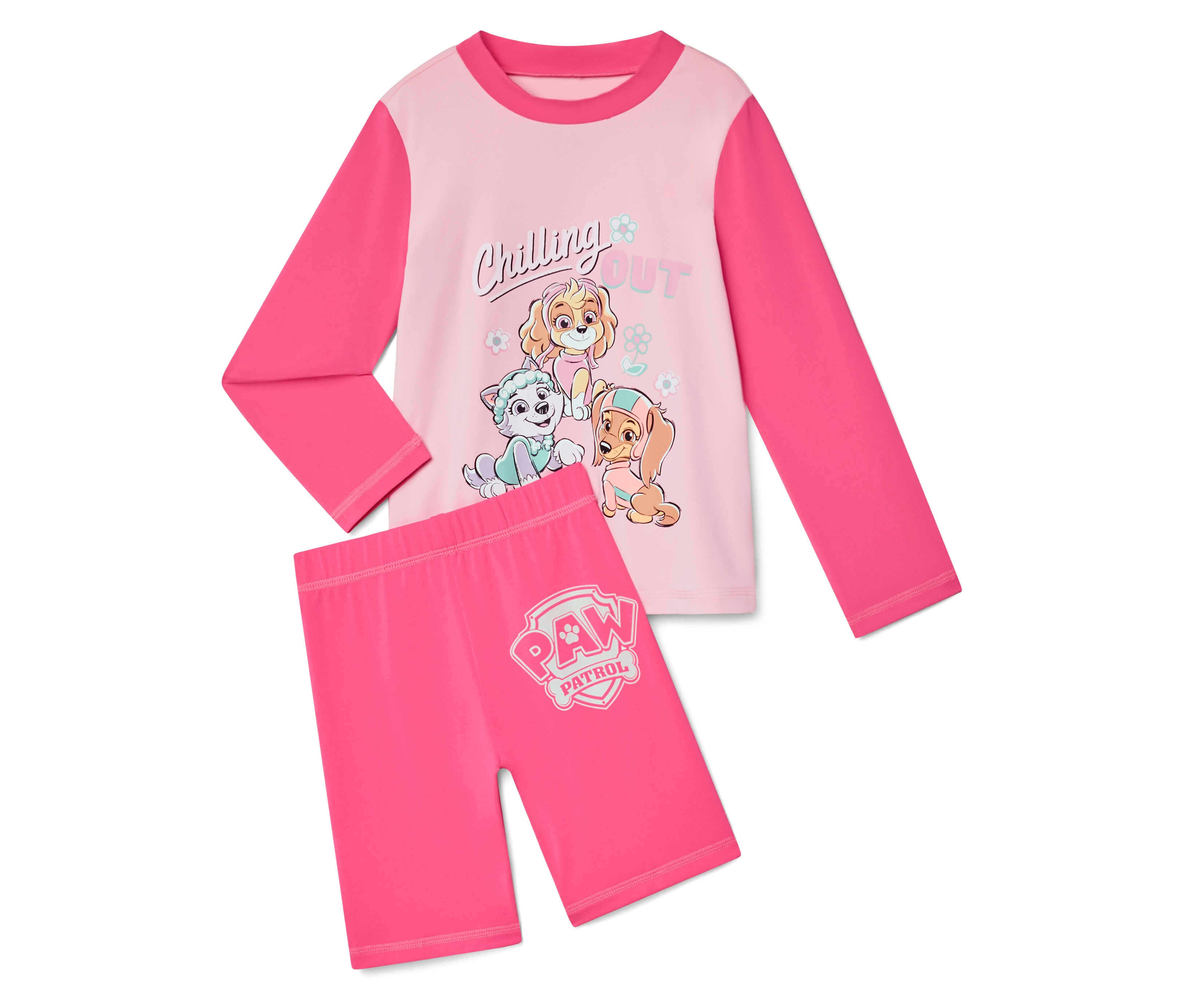 Tchibo - Komplet dziecięcy z filtrem UV 50+- różowy/z nadrukiem