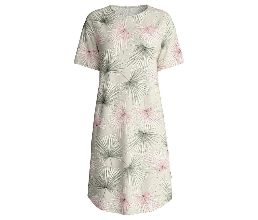 Na zdjęciu koszula nocna Calida „Leaf Dreams” z nadrukiem w liście.