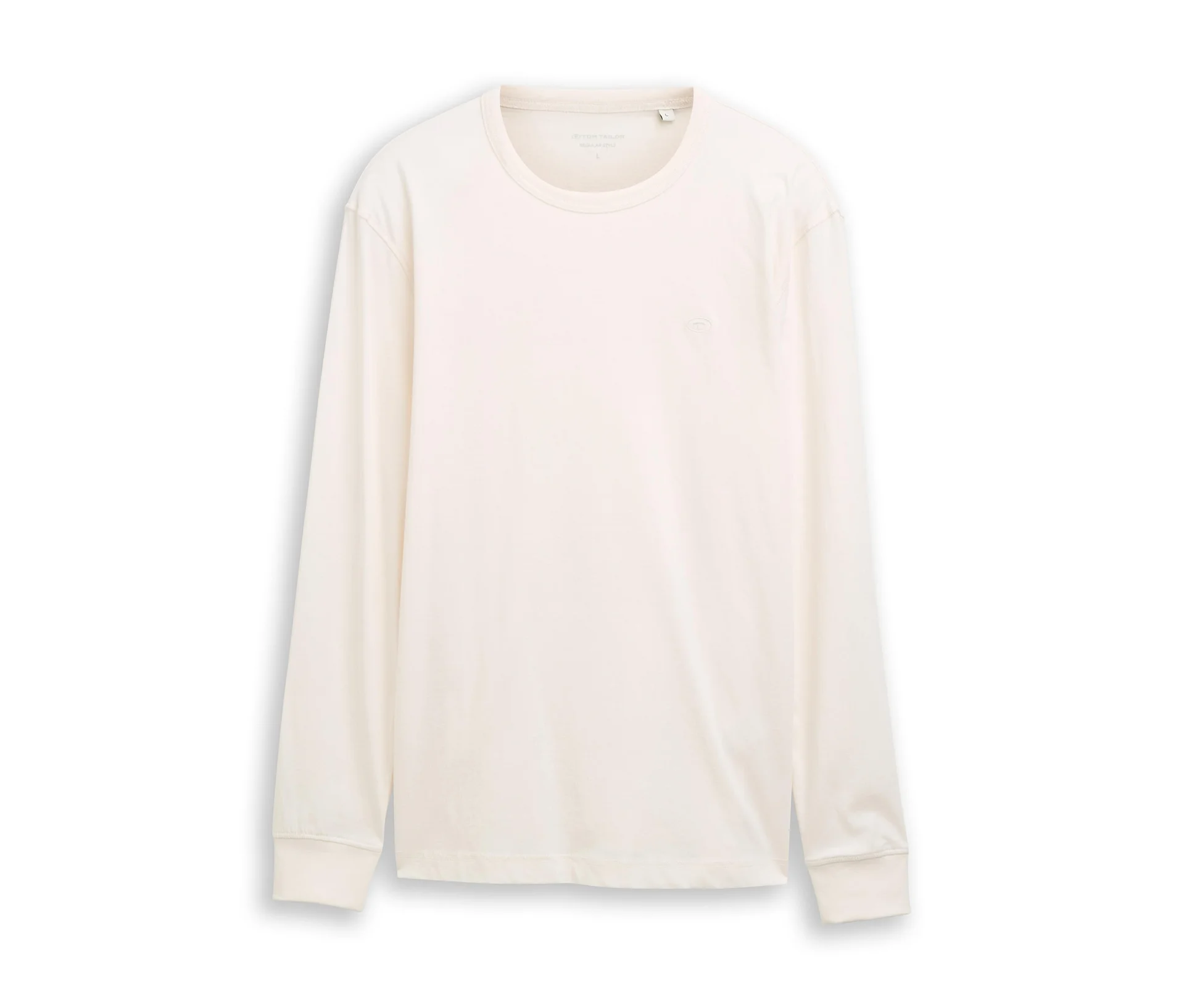 Koszulka z długim rękawem Tom Tailor Basic, Gardenia White
