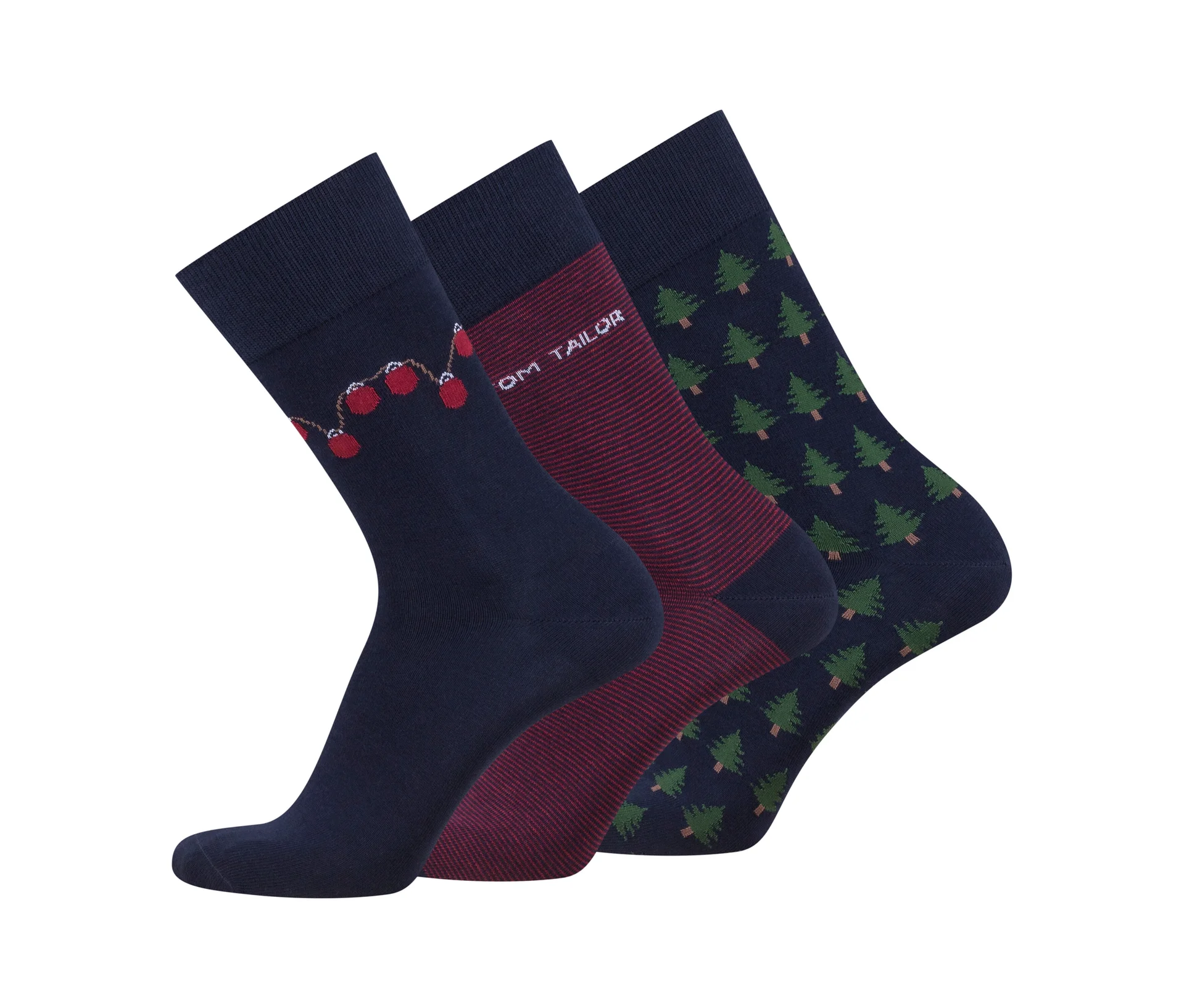 Skarpetki Tom Tailor „Xmas Box”, 3 pary, Dark Navy