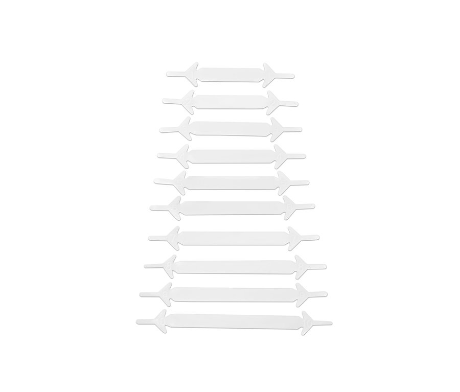 Dziesięć elastycznych sznurowadeł silikonowych, 20 sztuk.