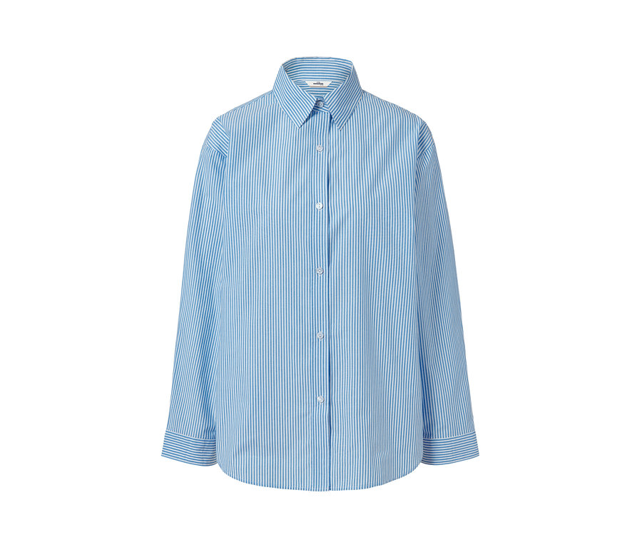 Bluzka z popeliny w paski.