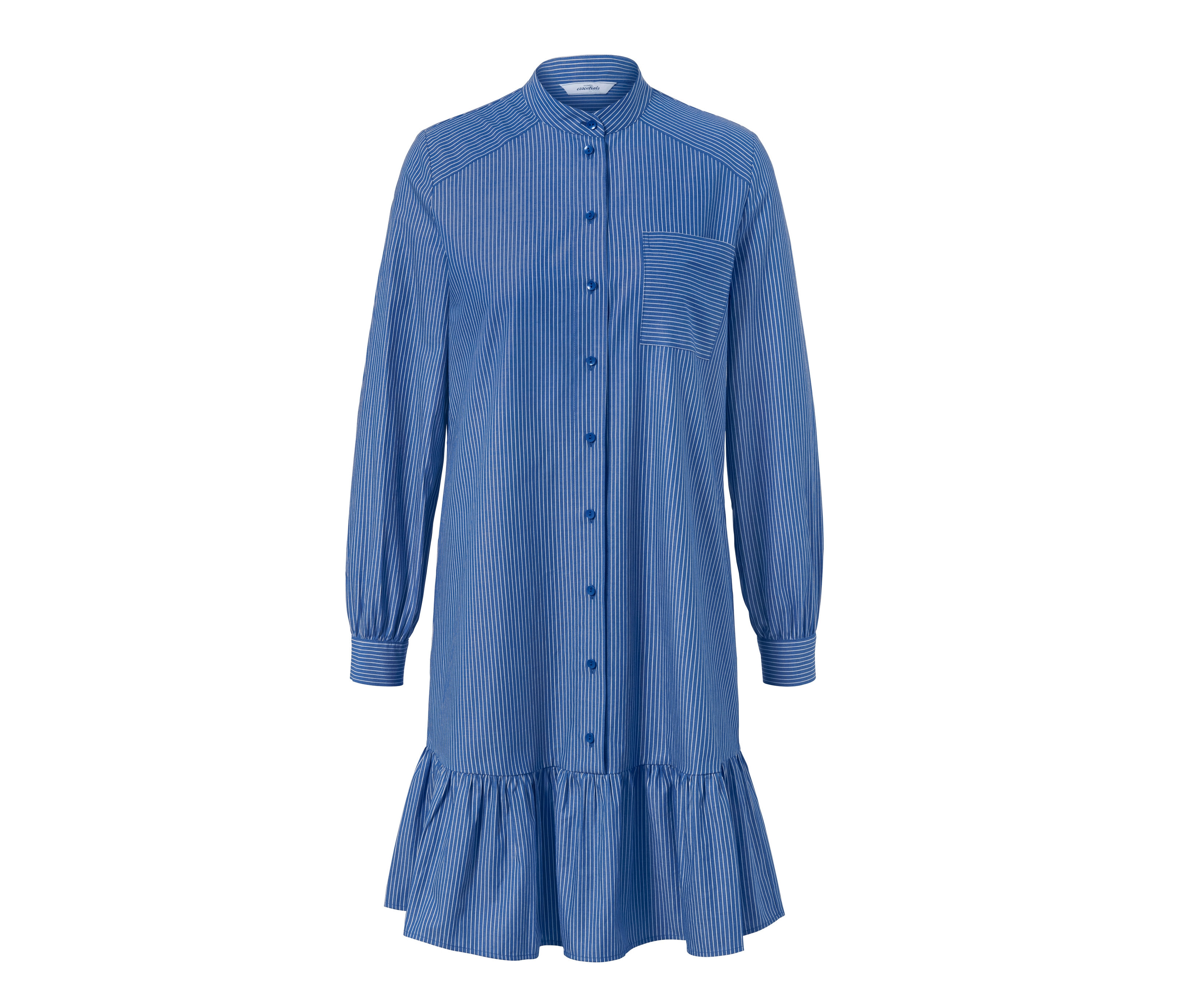 Tchibo - Sukienka koszulowa w paski- biały/niebieski/w paski
