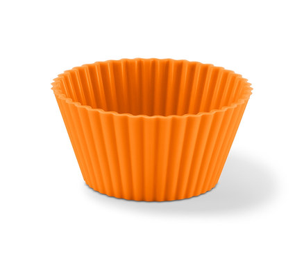 Pomarańczowa foremka do muffinek.