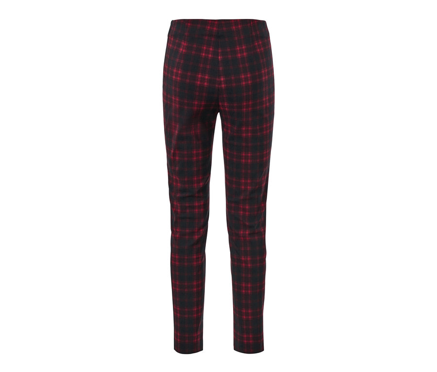 Spodnie stretchowe w kratę.