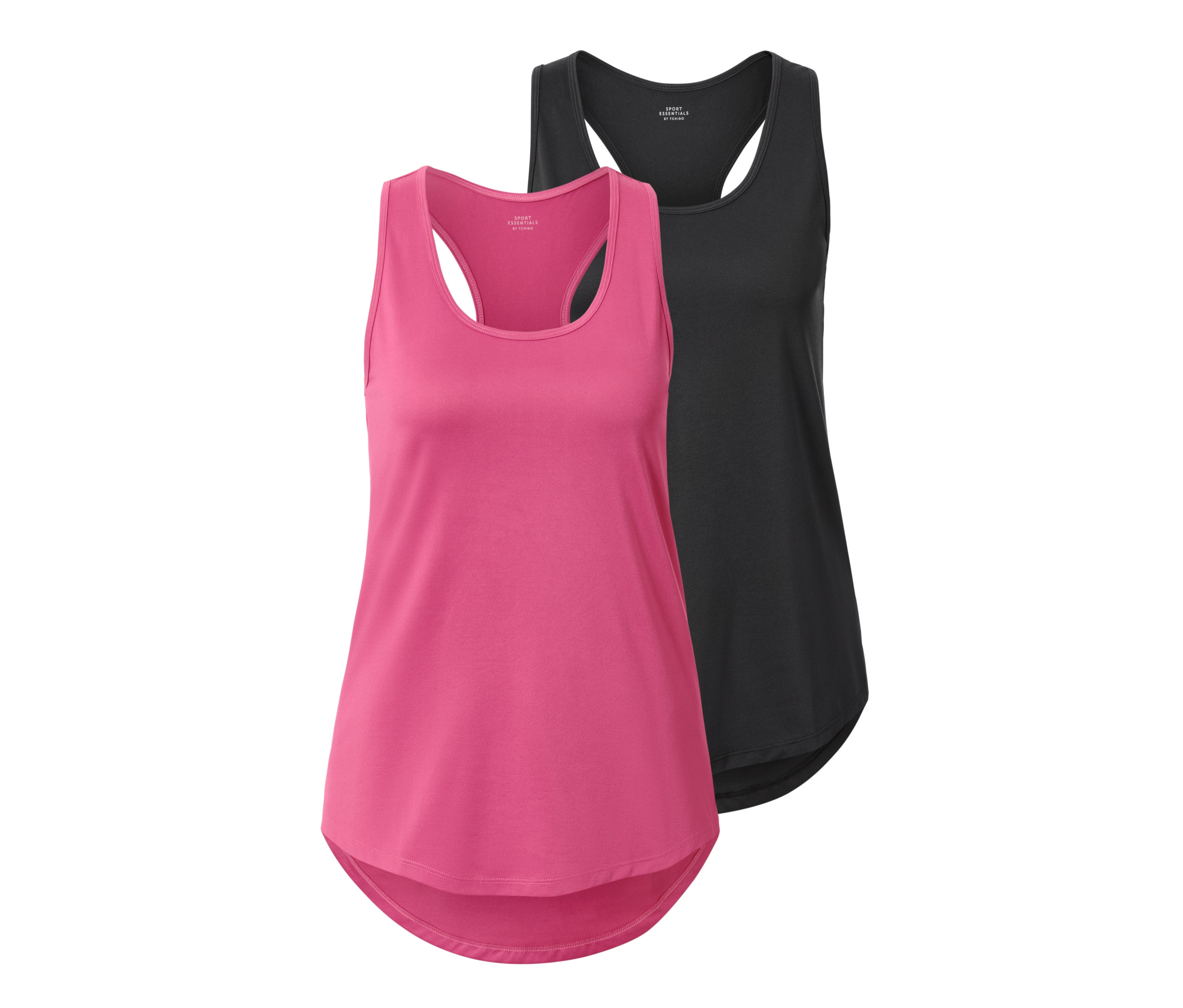 Tchibo - Topy funkcyjne- szary/różowy