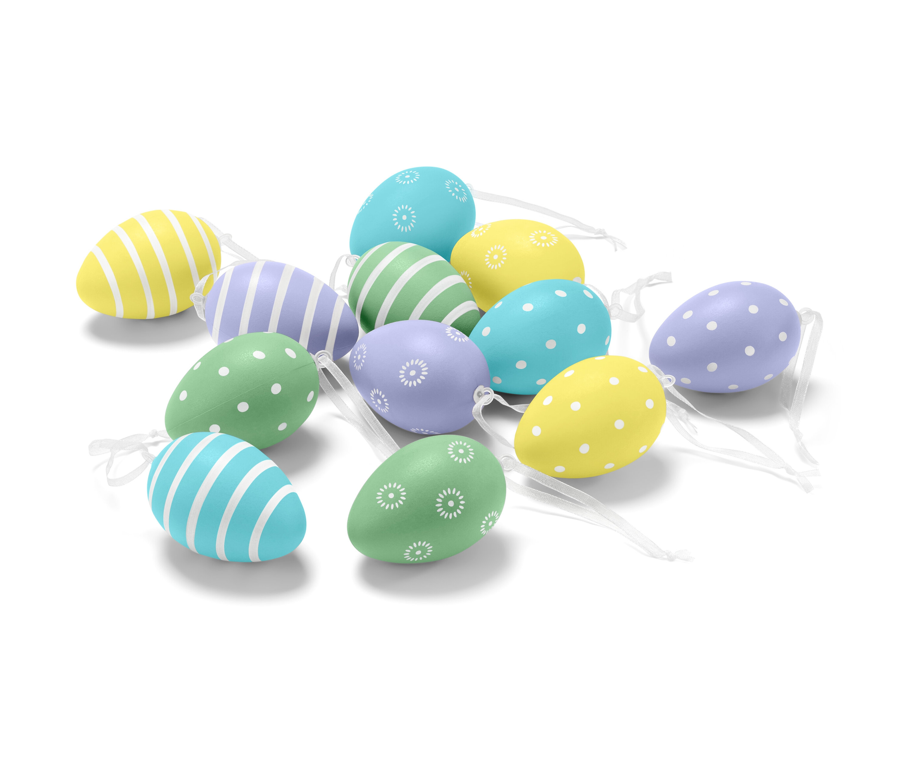 Tchibo - Dekoracyjne jajka wielkanocne - kolor: niebieski/zielony