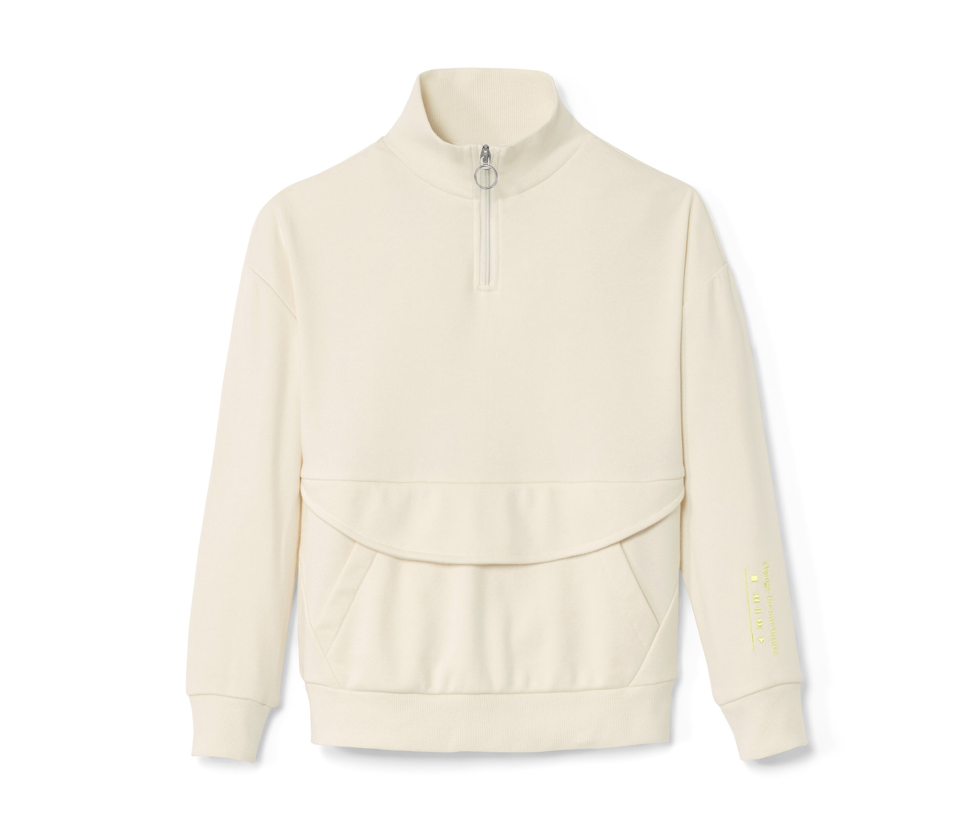 Tchibo - Bluza z rozpinanym kołnierzem golfowym- biały