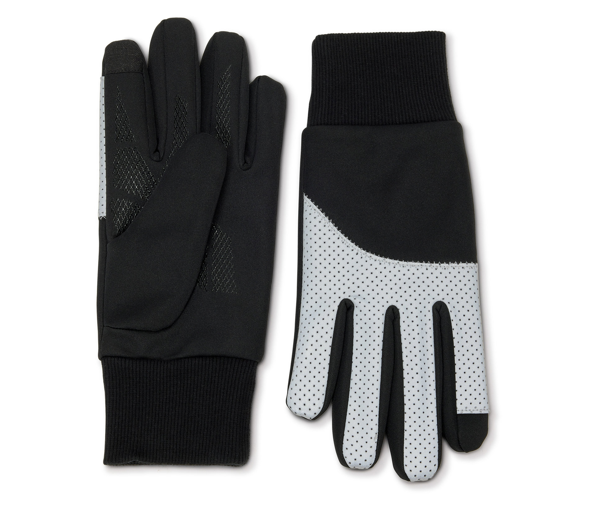 Tchibo - Rękawiczki wiatroszczelne - unisex- srebrny/czarny