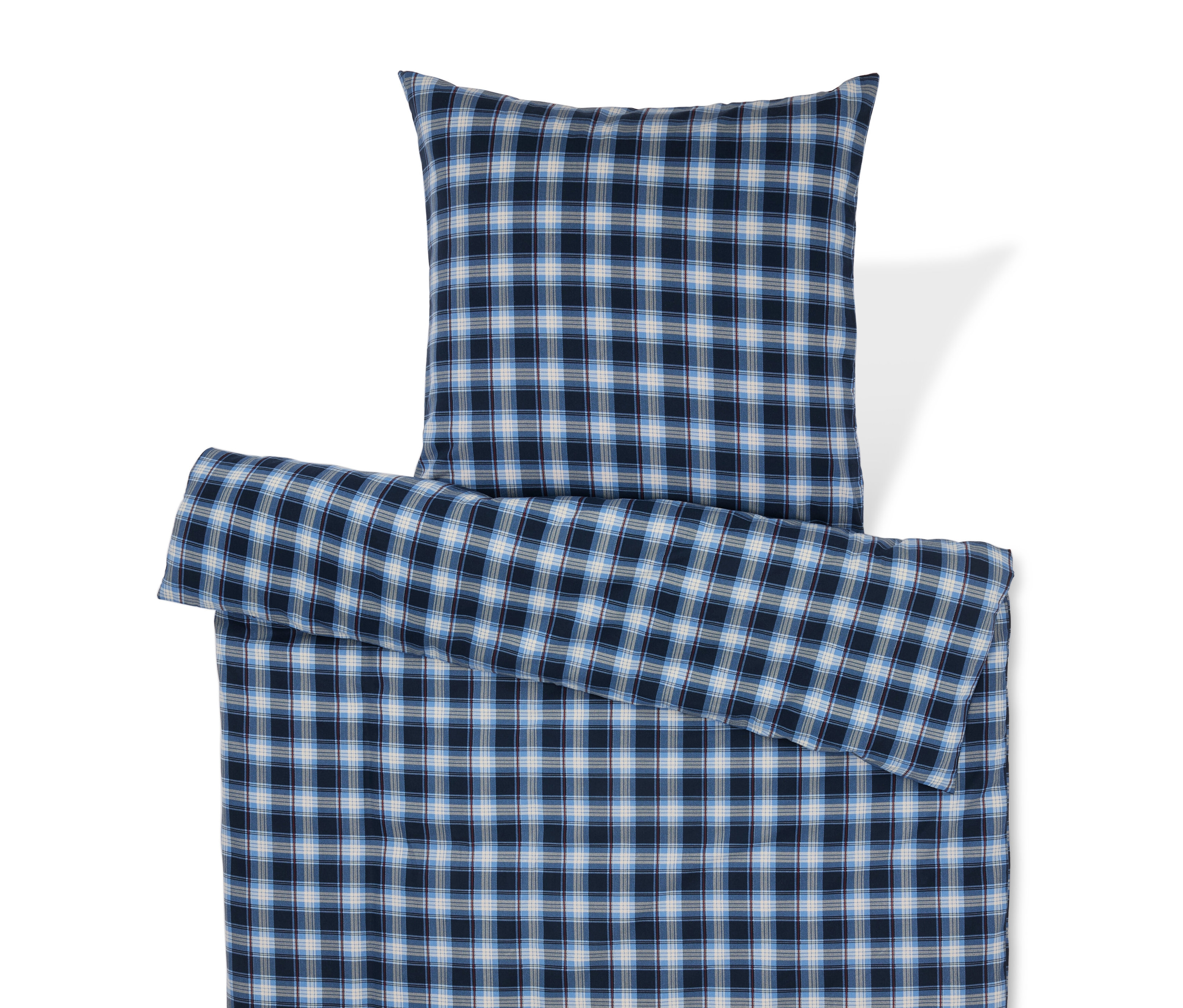 Tchibo - Pościel flanelowa - kolor: niebieski