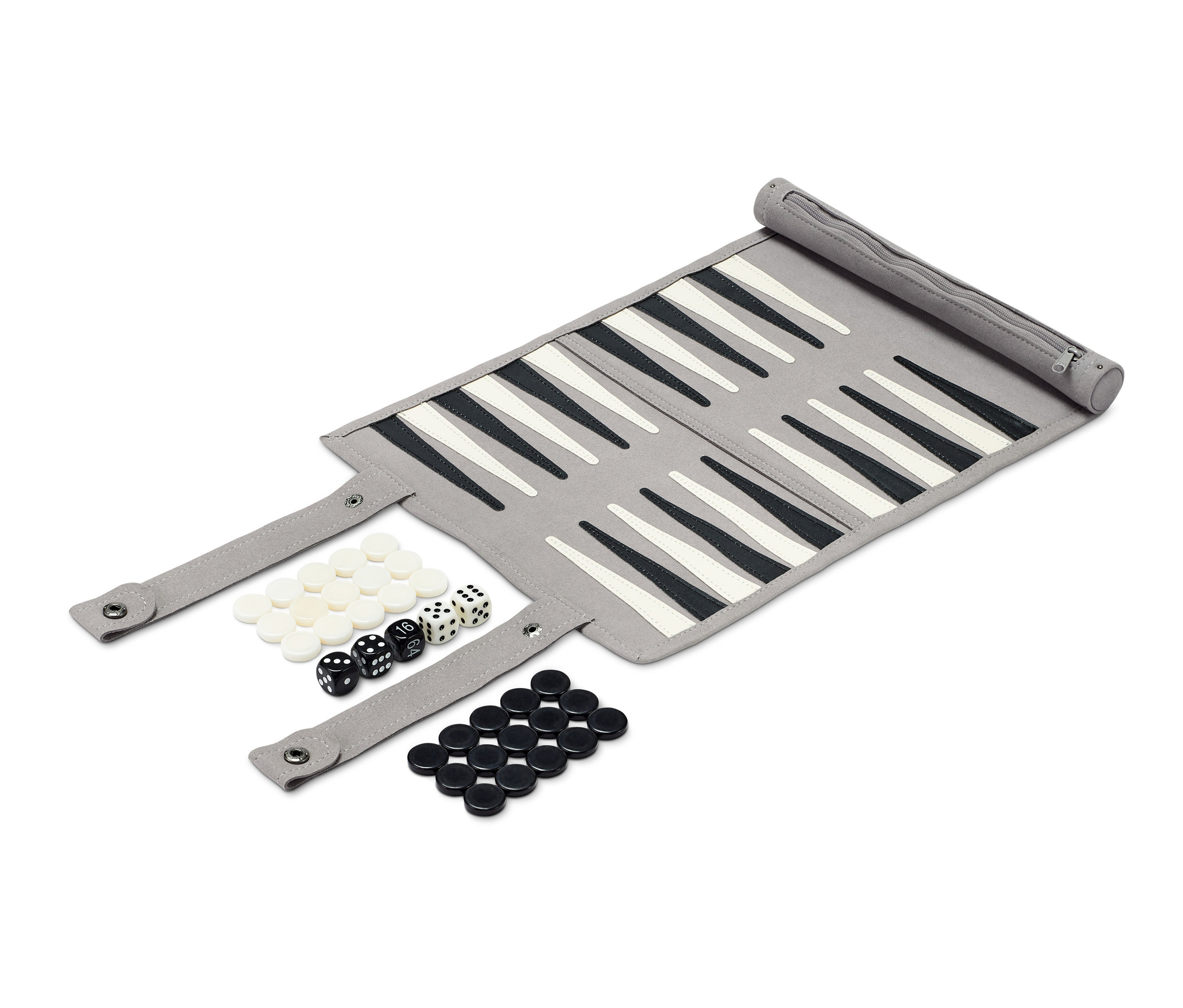 Tchibo - Rozkładany Backgammon - kolor: czarny/beżowy