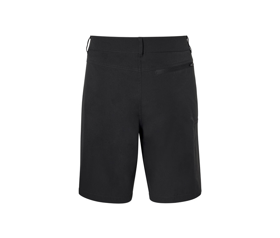 Szczegółowy widok z tyłu szortów funkcyjnych z softshellu.