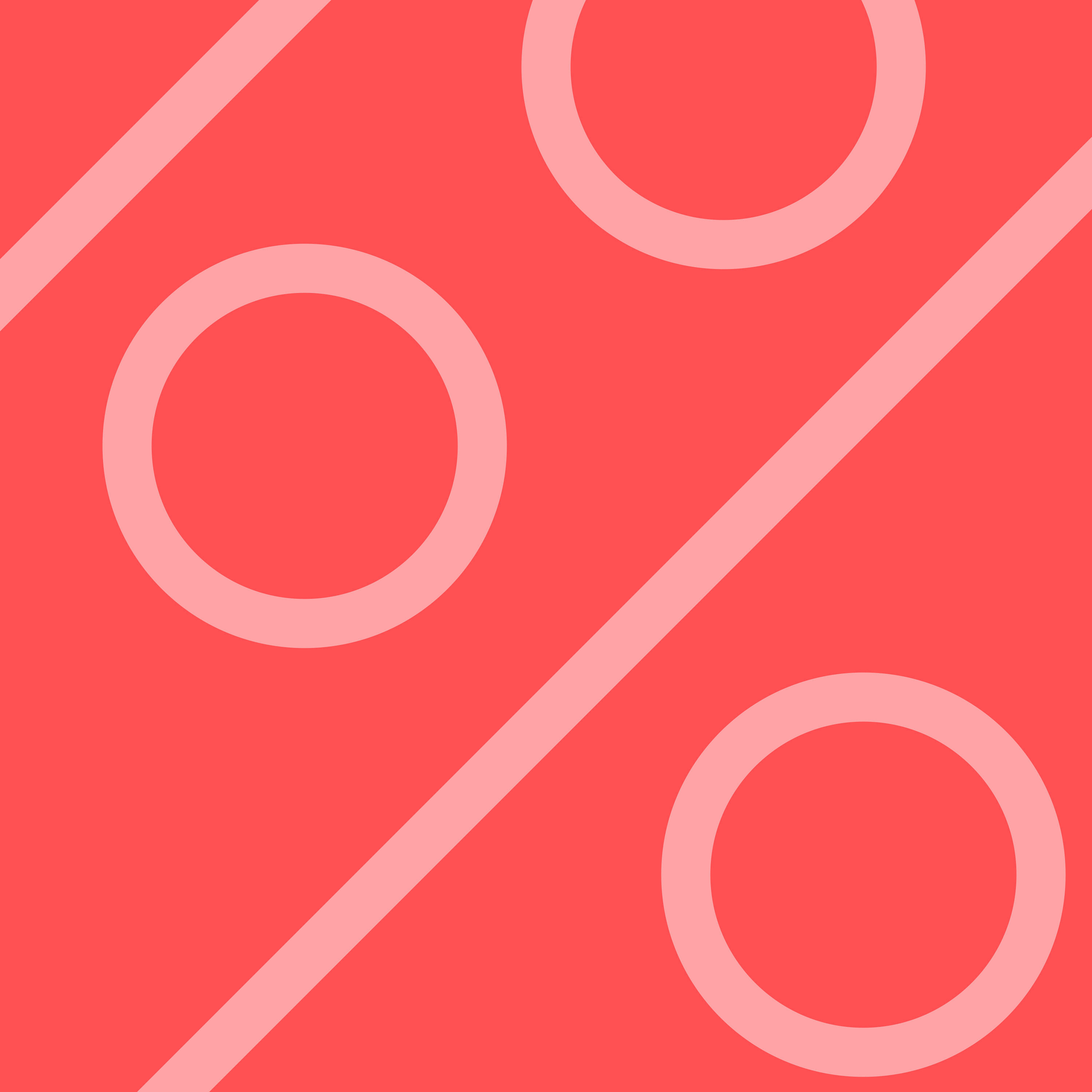 Czerwone tło z dwoma okręgami i dwoma ukośnymi paskami w jaśniejszym odcieniu czerwieni.