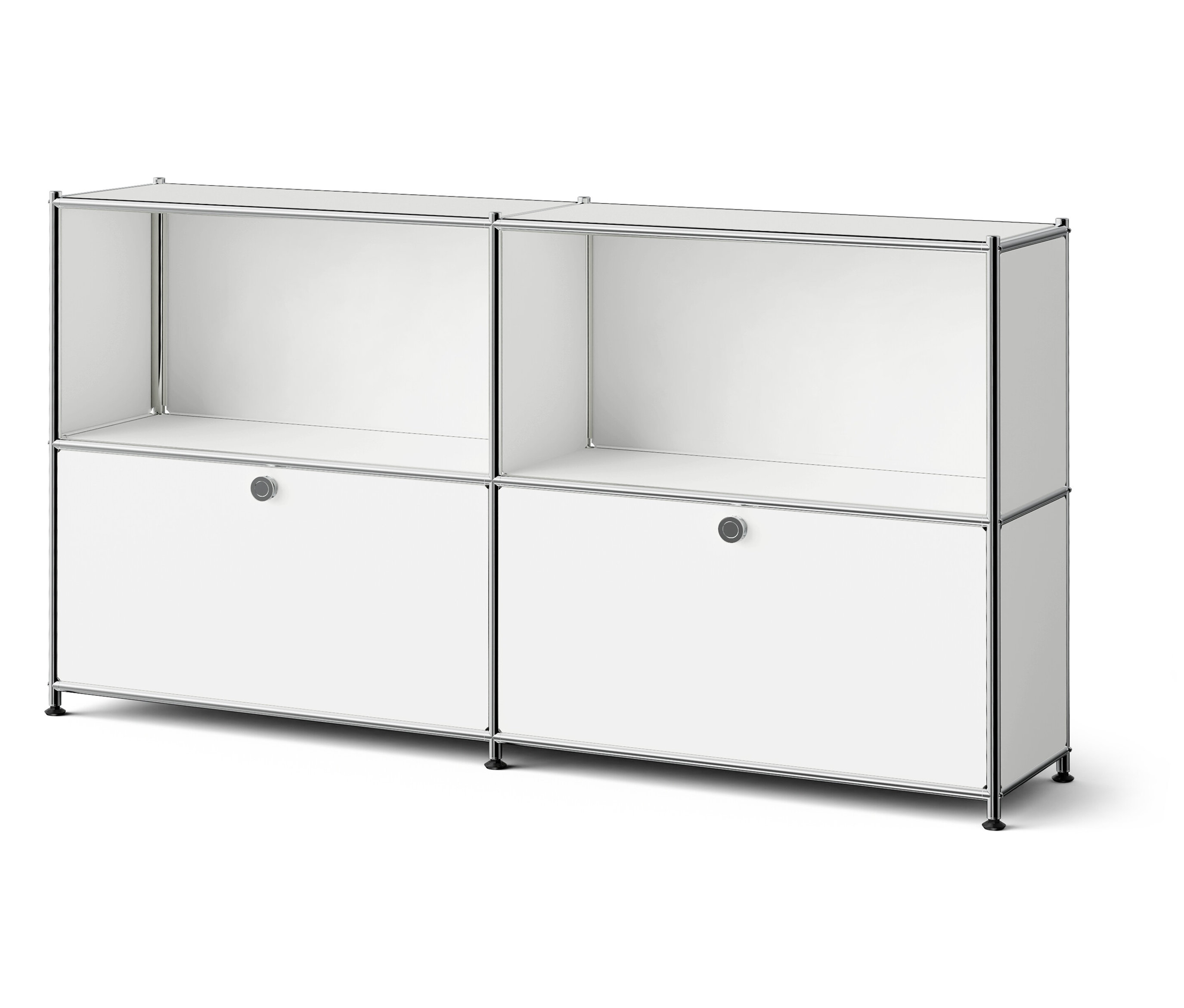 Tchibo - Metalowa szafka typu sideboard „Cn3 Slim Line” z 2 klapami do indywidualnego rozmieszczenia - kolor: biały