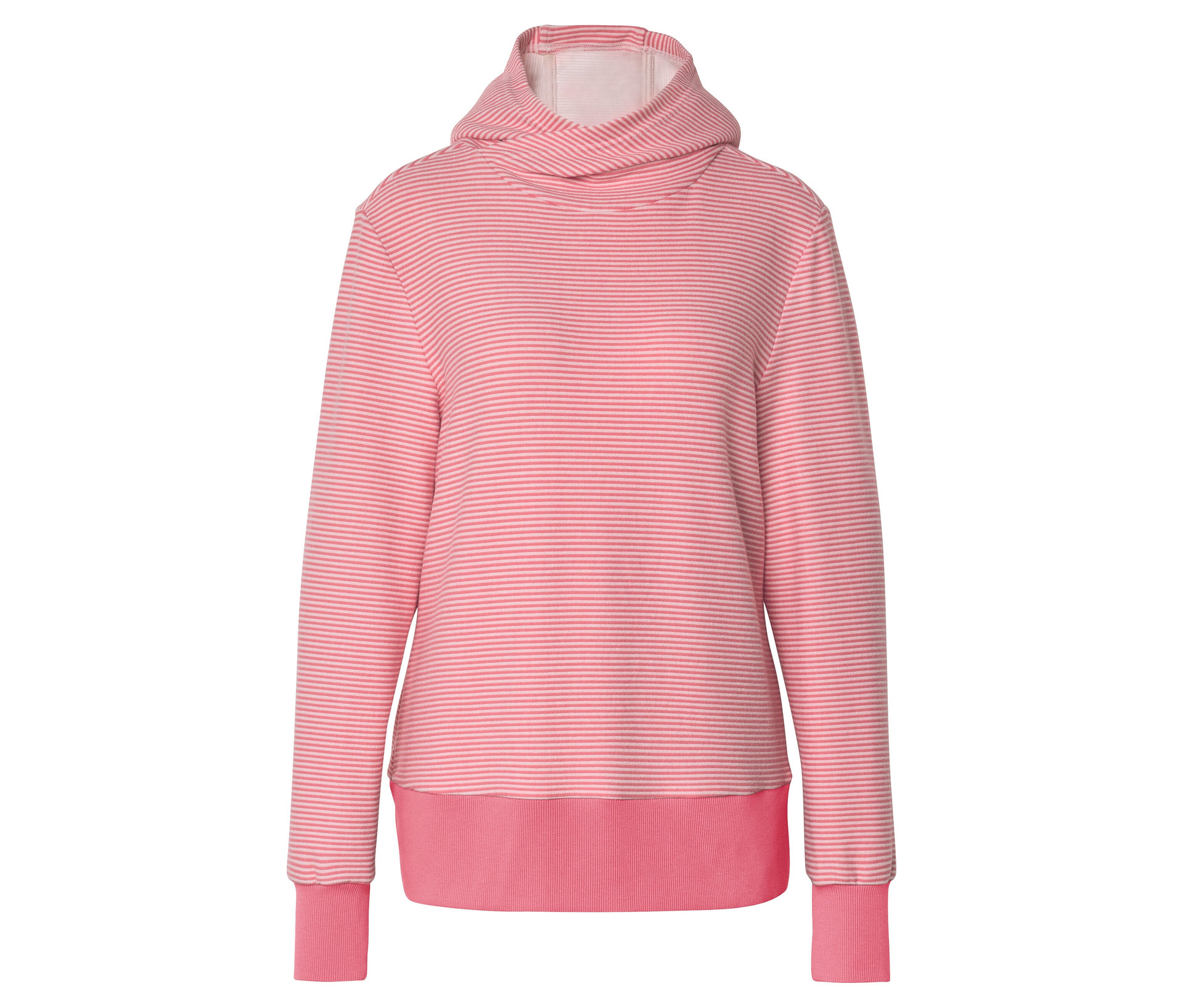Tchibo - Bluza z kapturem, różowo-biała