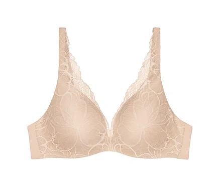 Biustonosz koronkowy Triumph Body Makeup Illusion Lace WP, nude beige.