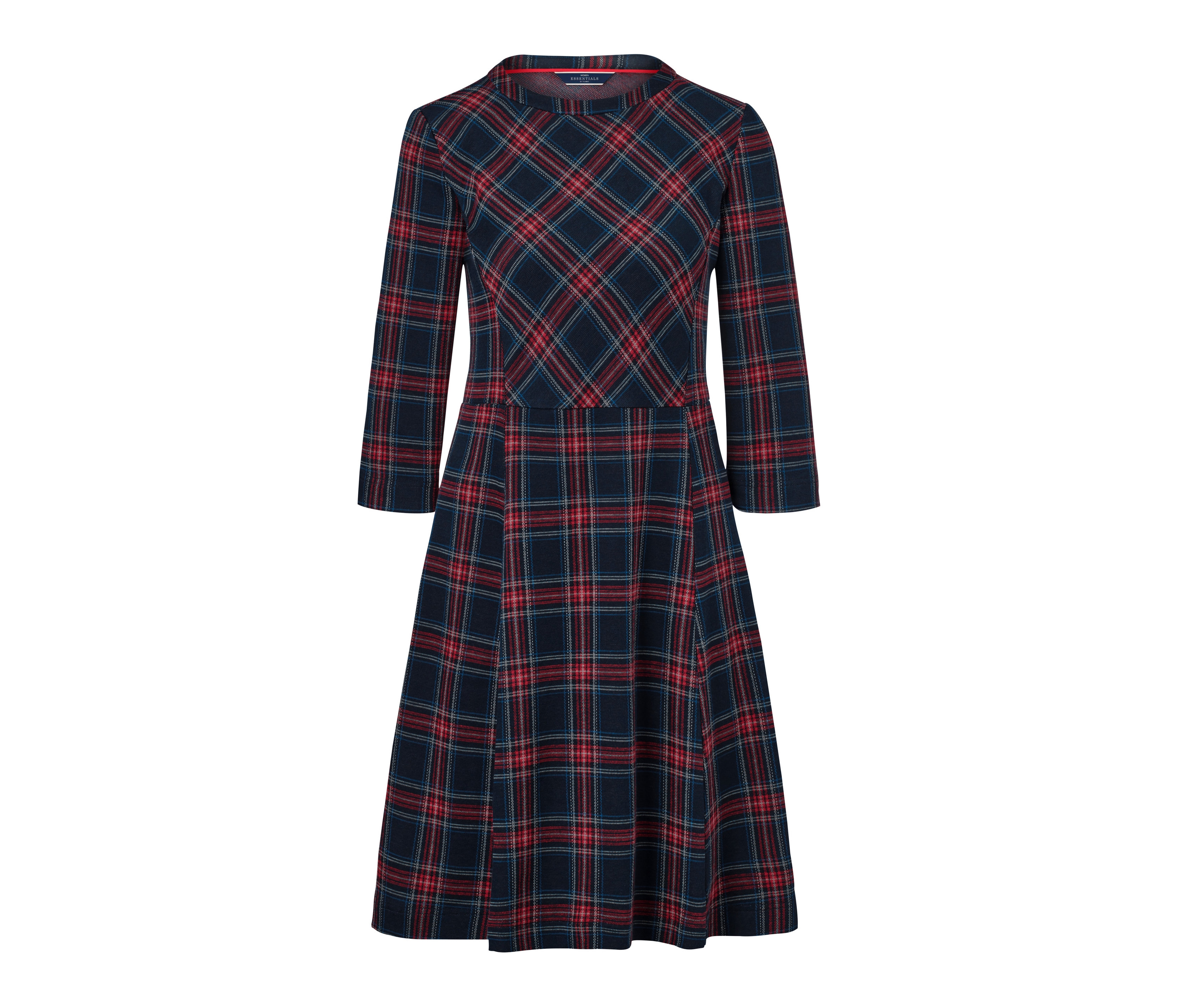 Tchibo - Żakardowa sukienka w kratkę- niebieski/w kratkę