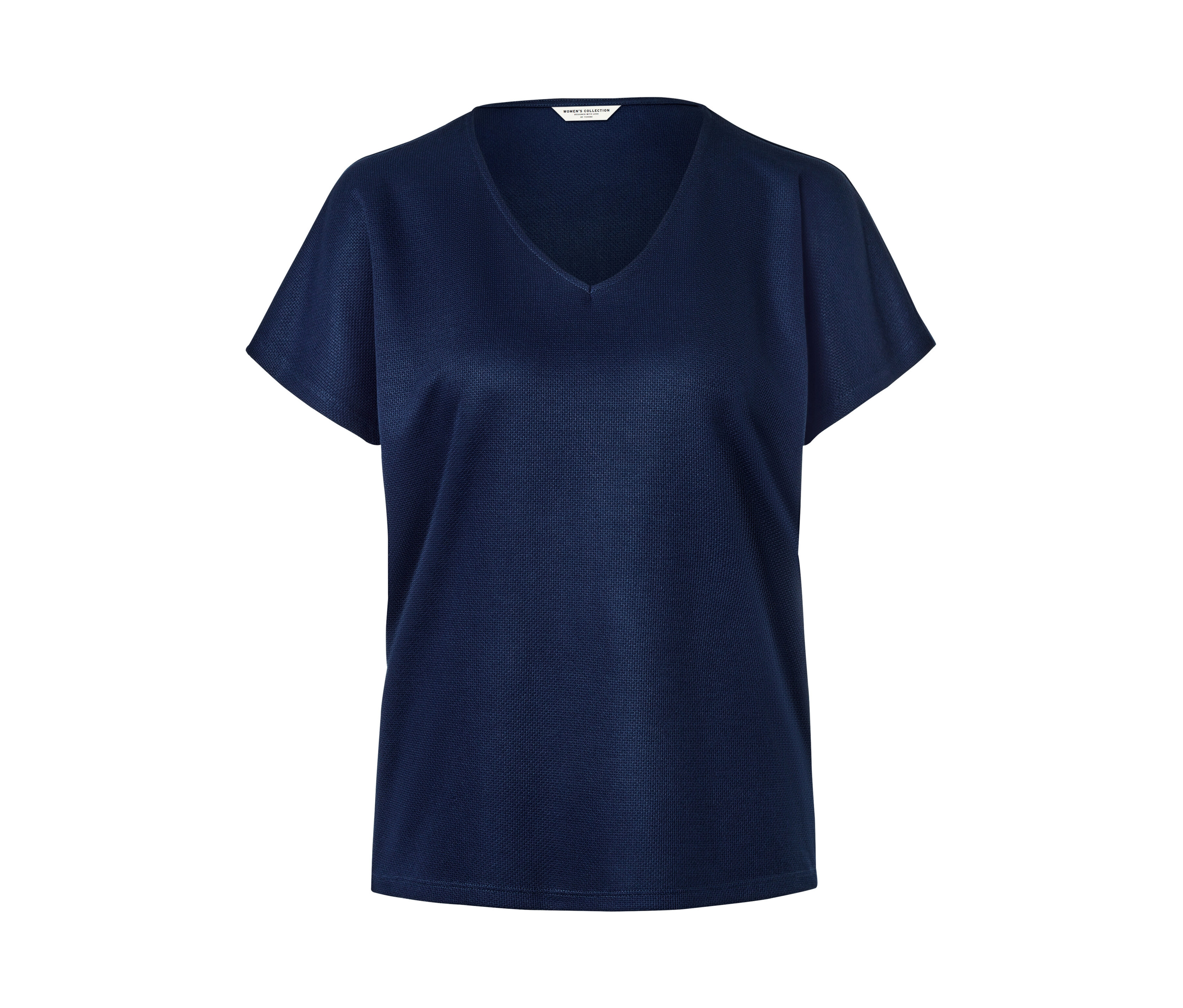 Tchibo - Koszulka z fakturowaną powierzchnią- niebieski