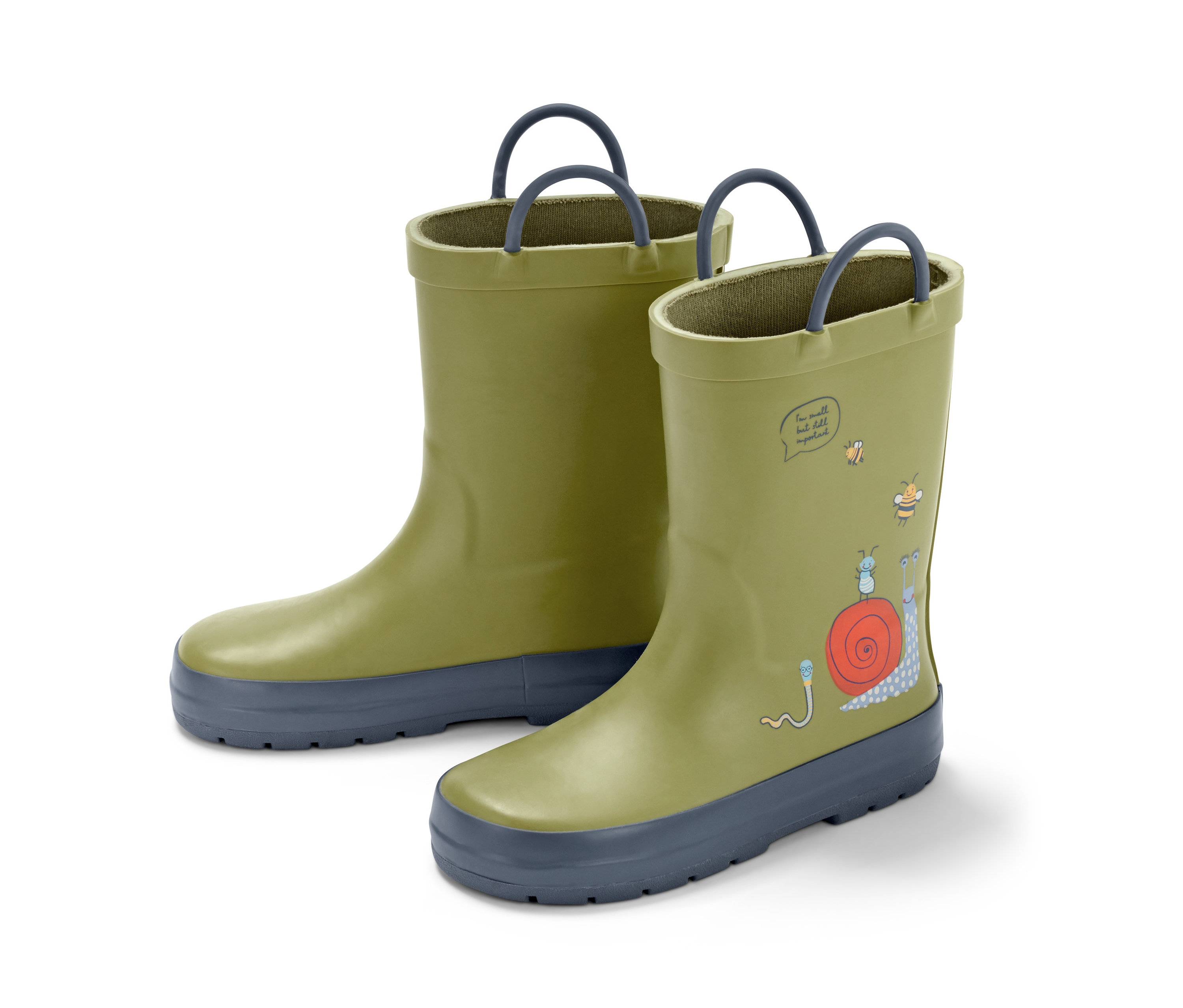 Tchibo - Kalosze- zielony/z nadrukiem