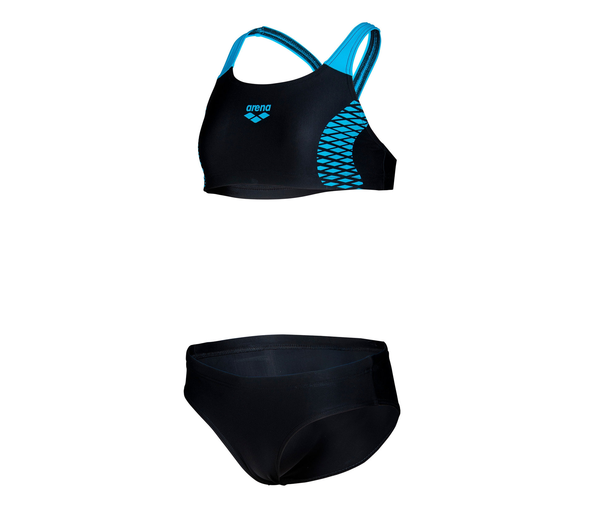 Bikini dziecięce arena Feel Openings Energy Back- czarny