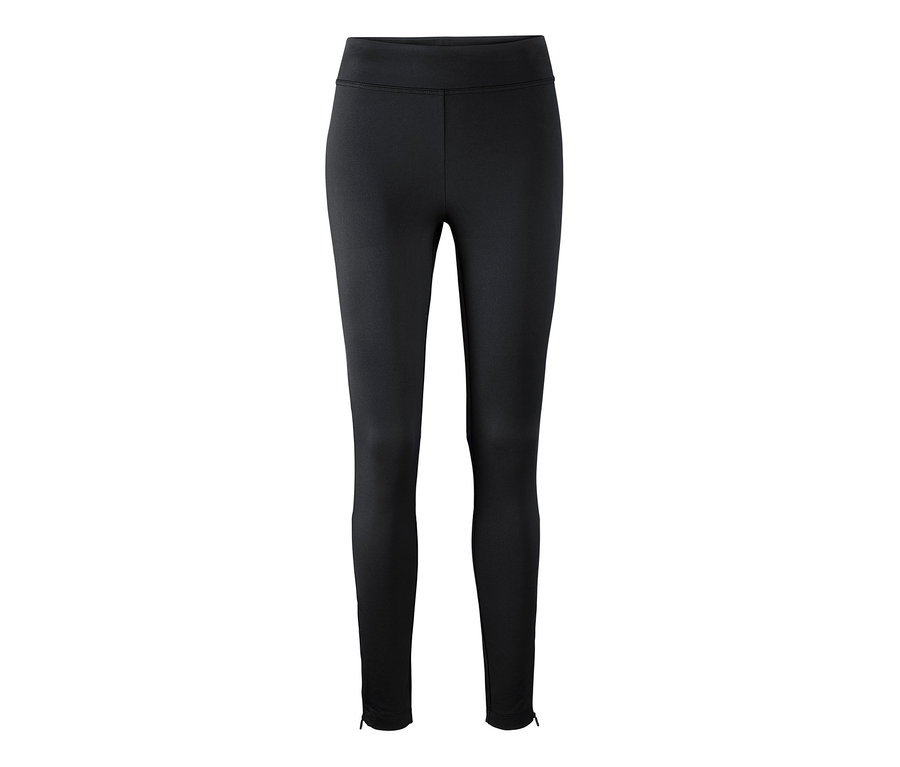 Czarne damskie legginsy do biegania.
