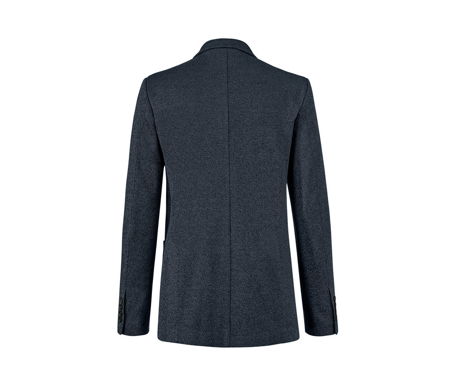 Widok z tyłu marynarki z dżerseju.