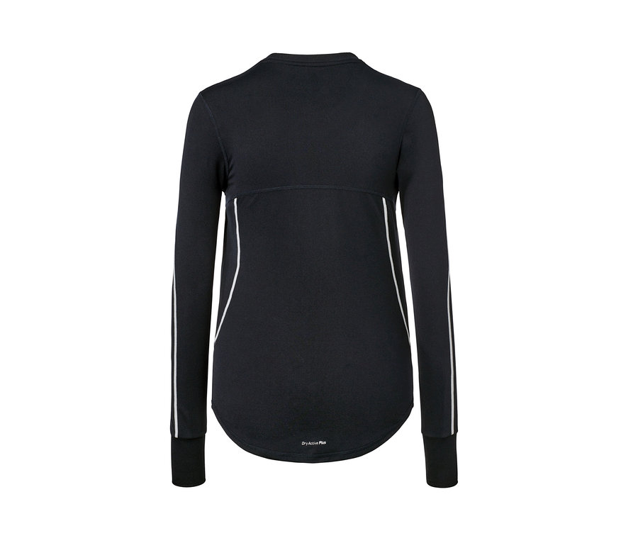 Antracytowa koszulka funkcyjna z długim rękawem widziana z tyłu.