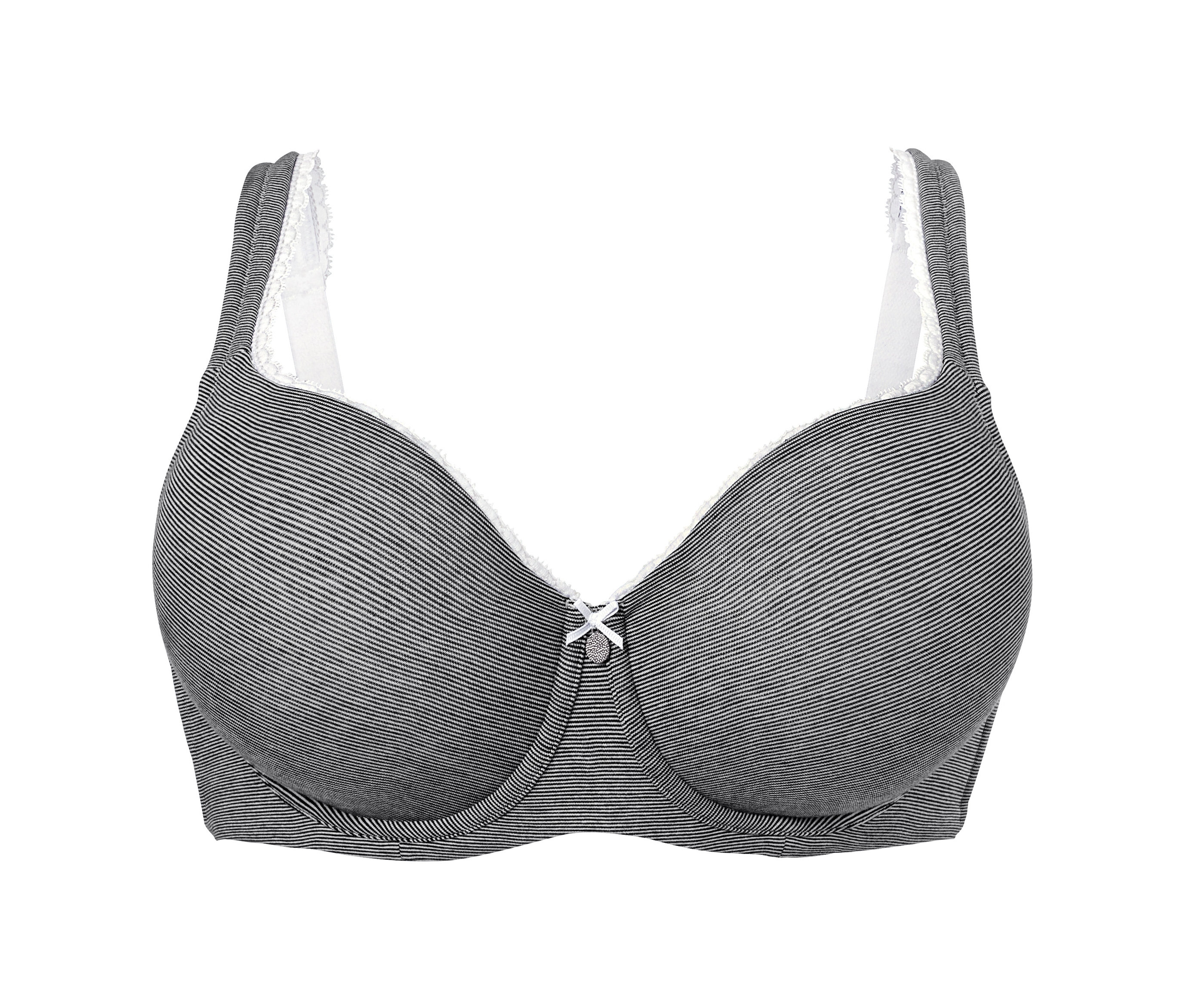 Tchibo - Biustonosz na fiszbinach- biały/czarny/w paski