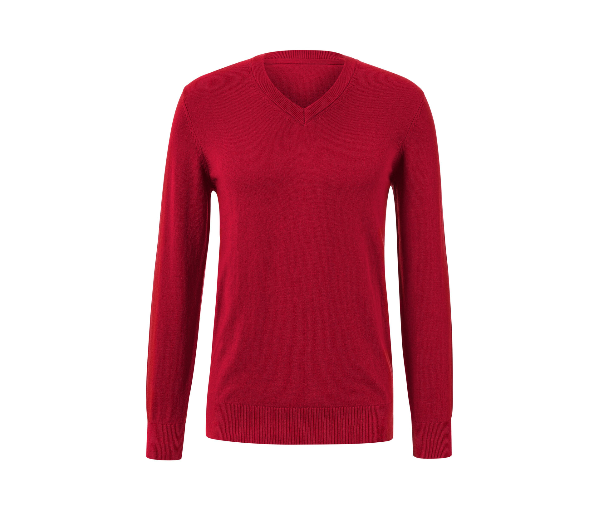Tchibo - Sweter z dekoltem w serek- czerwony
