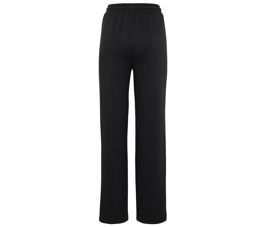 Czarne spodnie dresowe z elastycznym pasem.