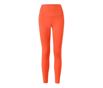 Pomarańczowe, wyjątkowo miękkie legginsy sportowe.