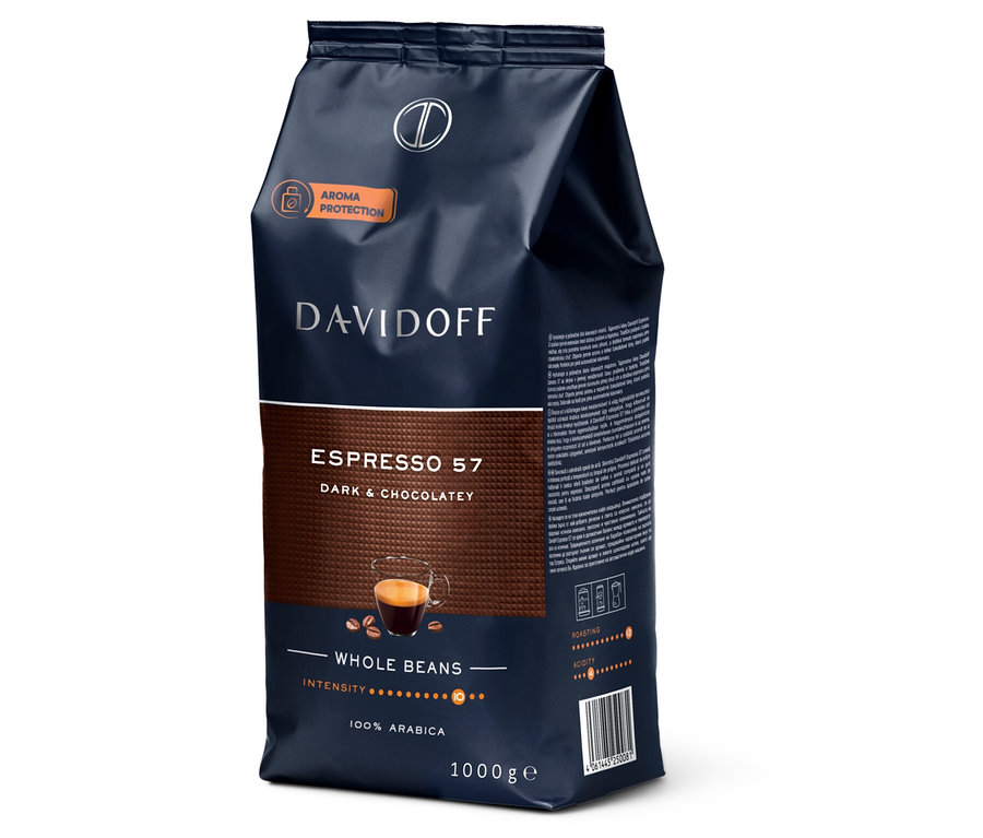 Opakowanie DAVIDOFF CAFÉ Espresso 57 - 1x 1000 g ziarna.