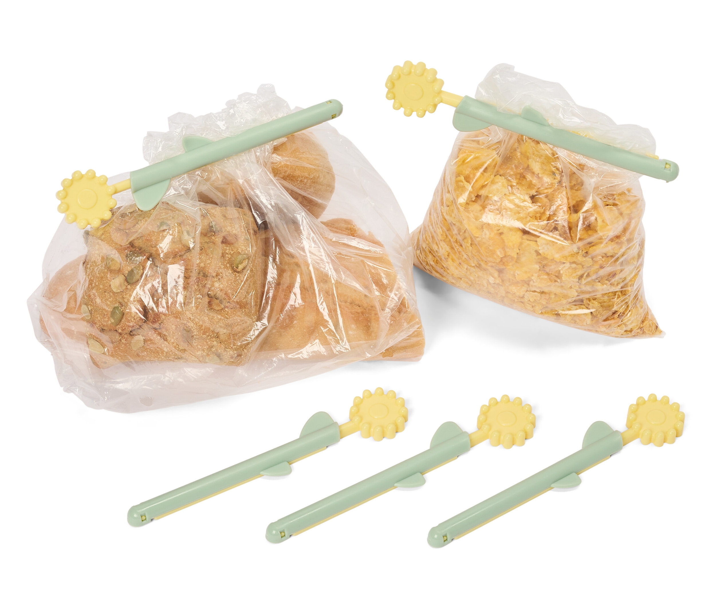 Tchibo - Klipsy w kształcie kwiatów - kolor: żółty/zielony