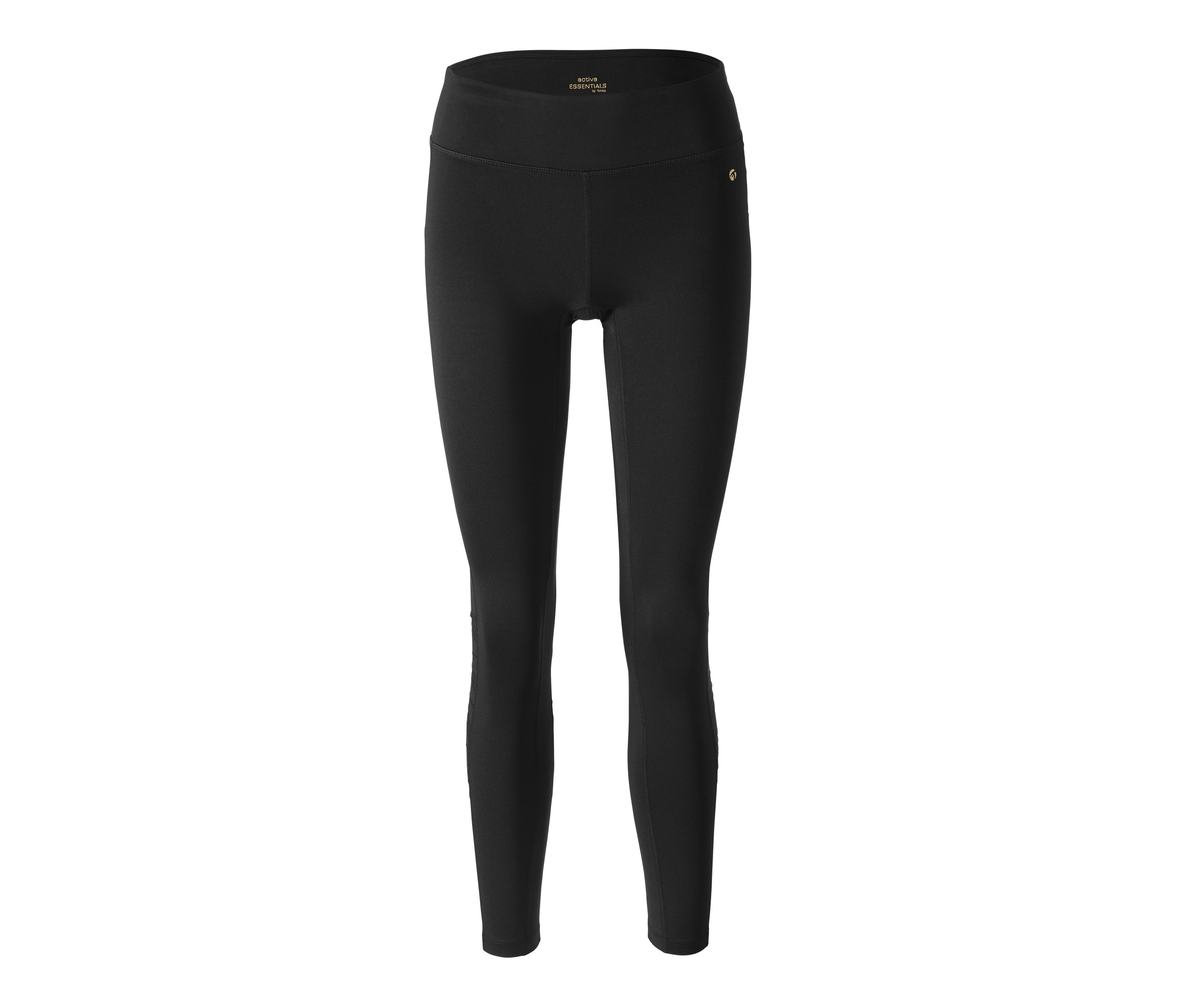 Czarne legginsy sportowe.