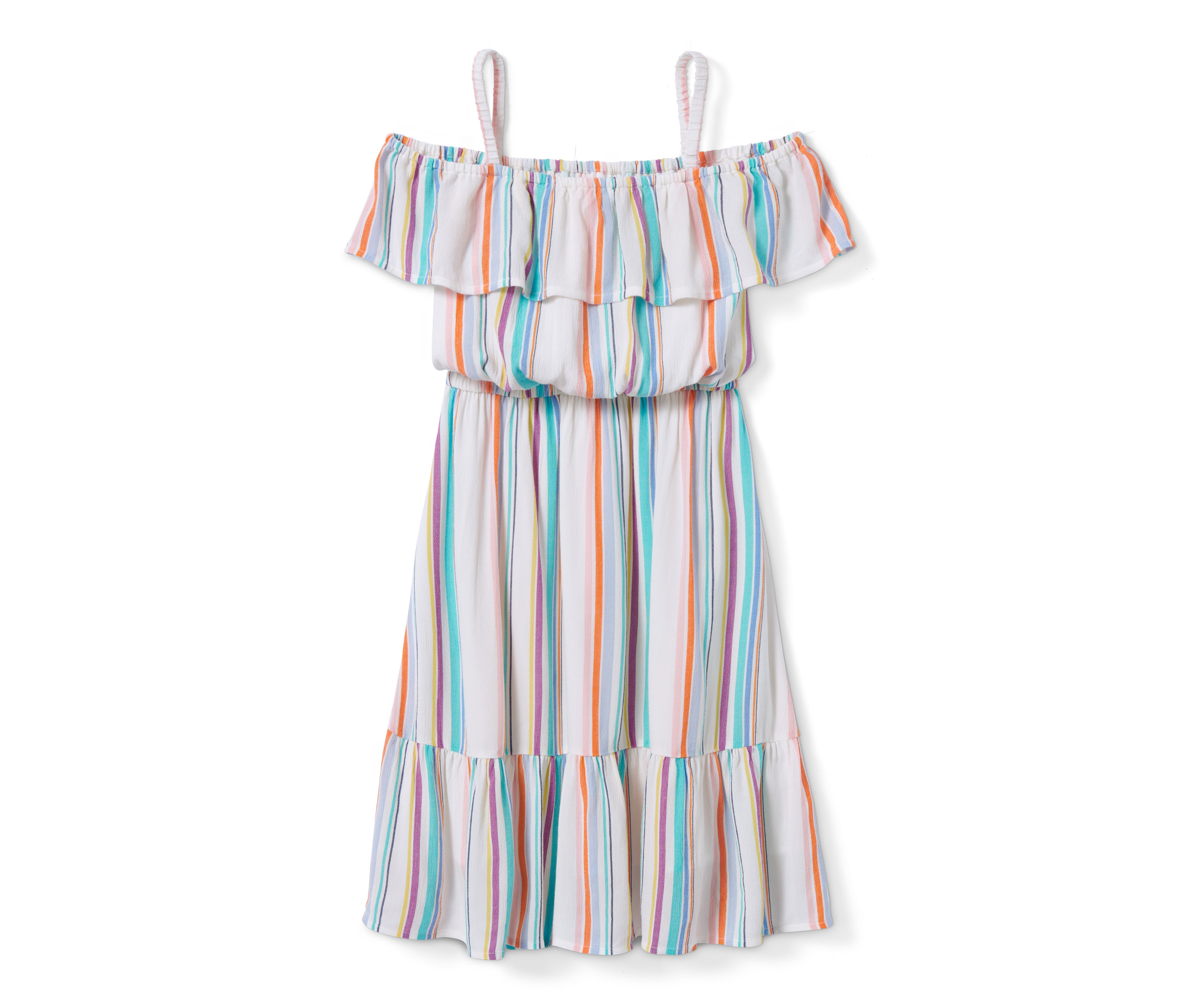 Tchibo - Tkana sukienka z wiskozy- biały/w paski