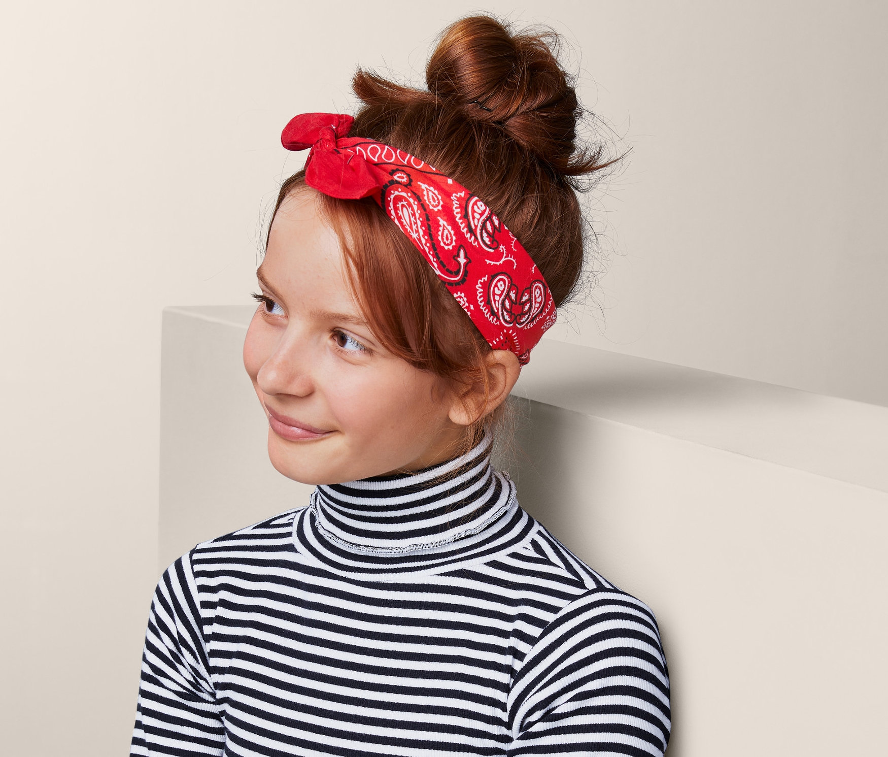 Tchibo - Chustki bandany z weluru - kolor: czerwony/niebieski