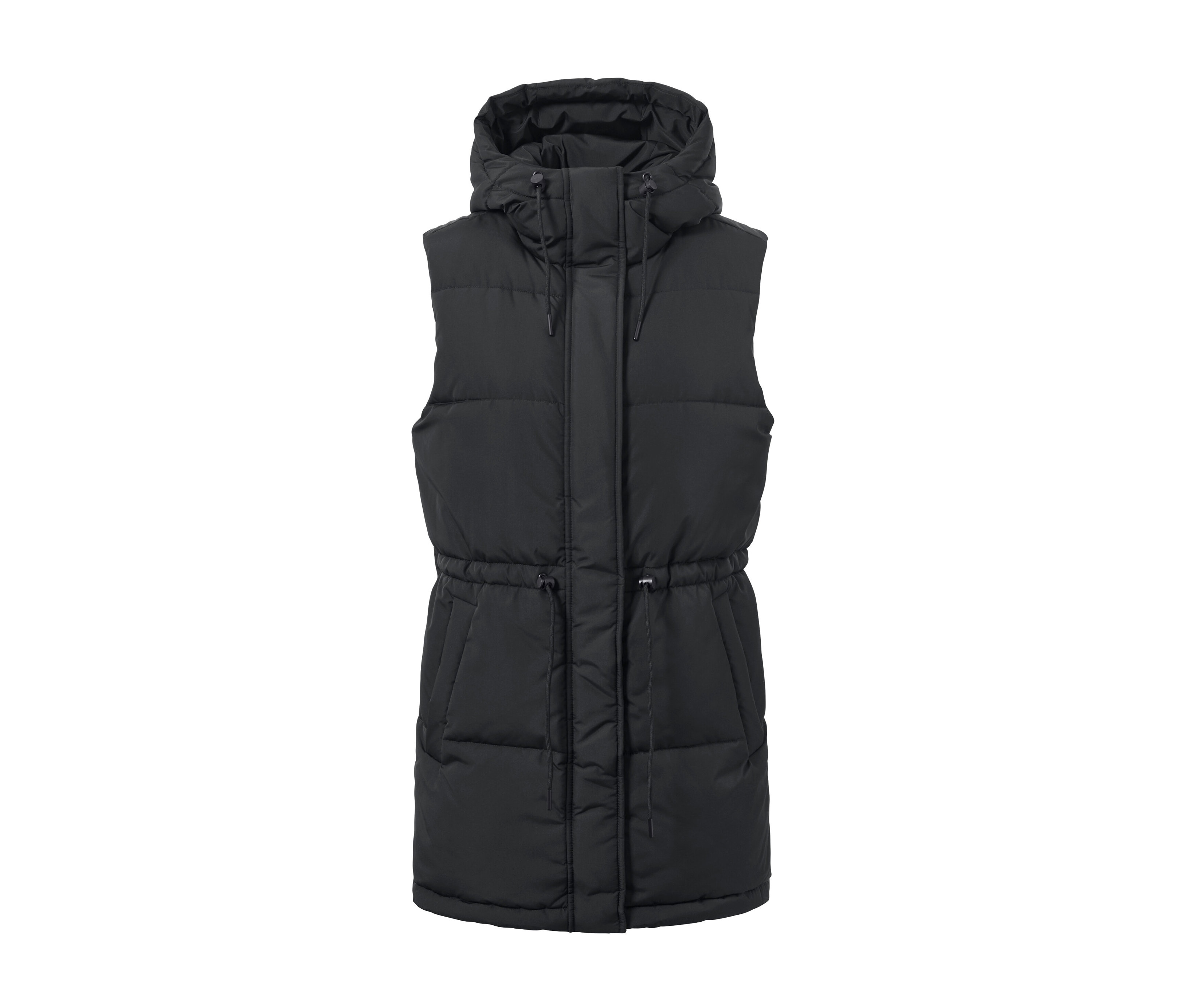 Tchibo - Pikowana kamizelka z kapturem- czarny