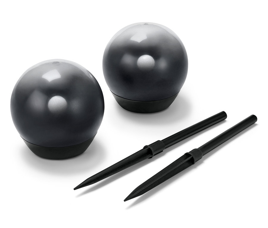 Kule świetlne LED i dwa kołki.