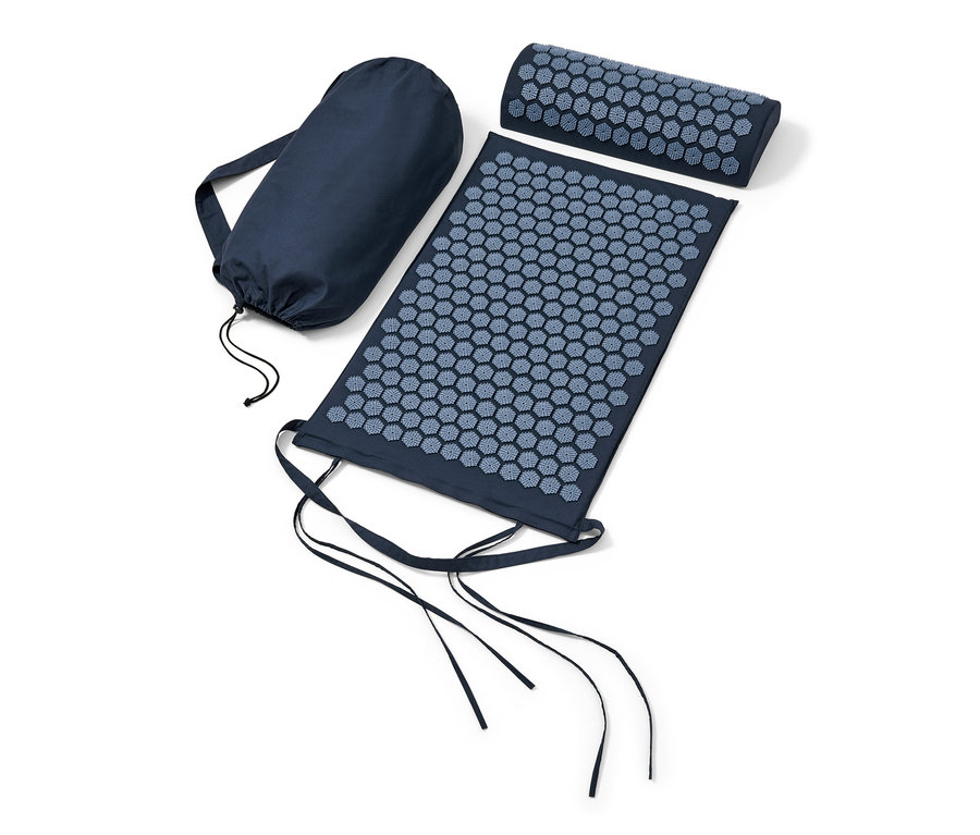 Mata do akupresury, poduszka i torba do przenoszenia.