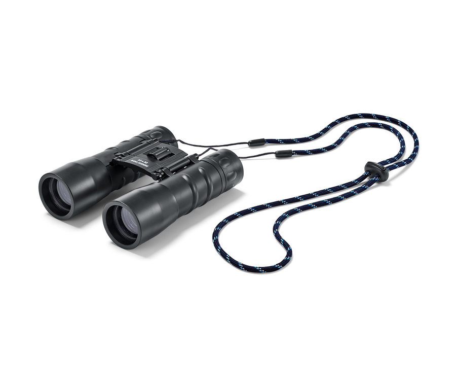 Czarne lornetka kieszonkowa »12x32« z paskiem.