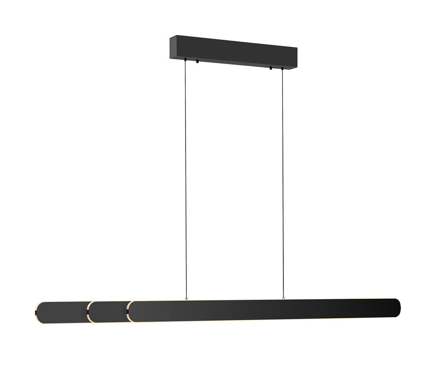 Czarna lampa wisząca LED Paul Neuhaus „Adriana Round”.