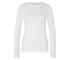 Biała koszulka z długim rękawem.