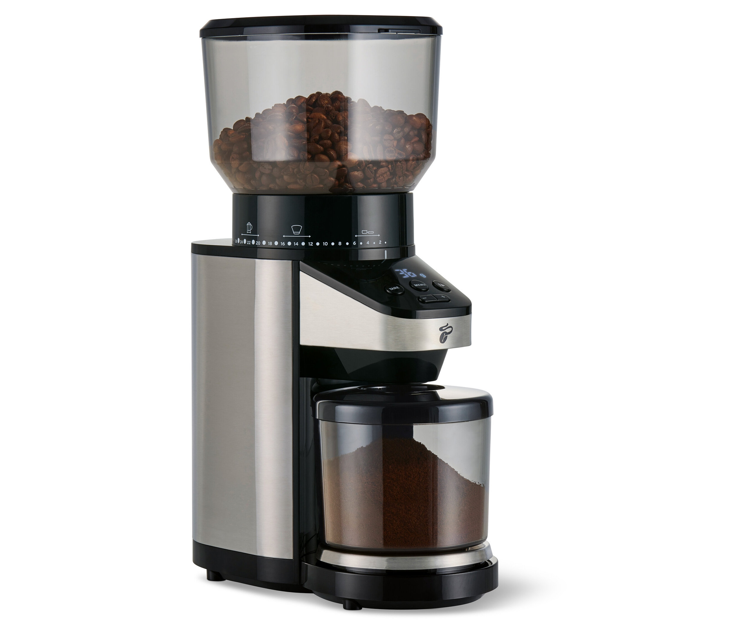 Tchibo - Elektryczny młynek do kawy z wagą