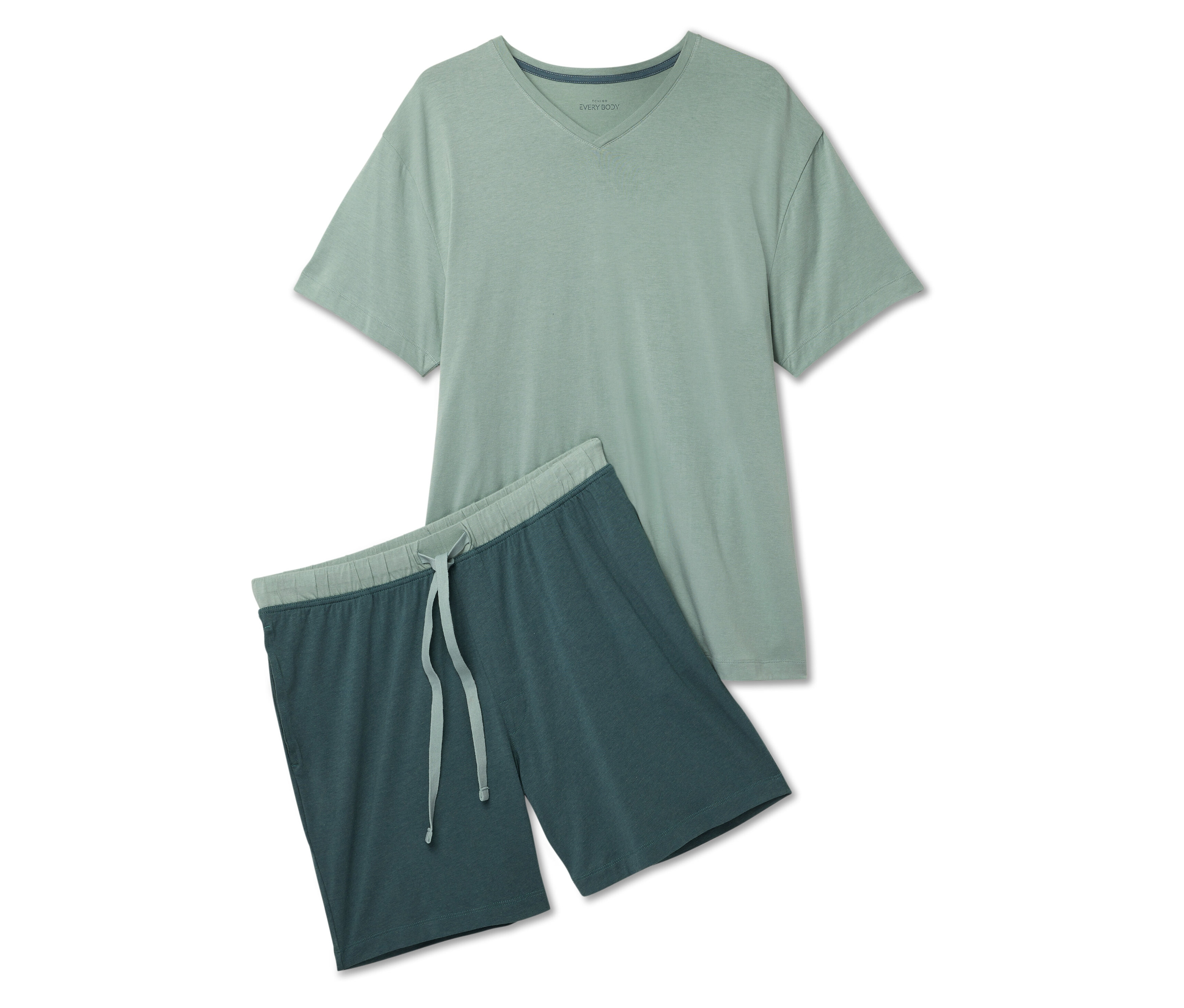 Tchibo - Piżama z krótkimi spodenkami- niebieski/zielony