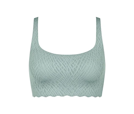 Szczegół topu sloggi ZERO Feel Bliss w kolorze misty turquoise.