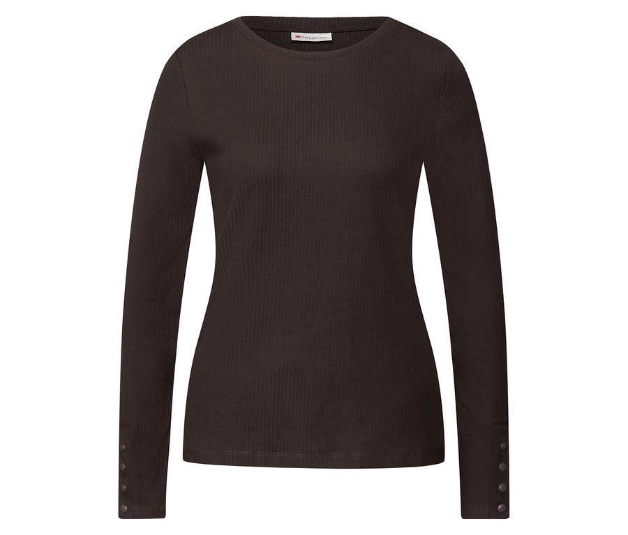 Koszulka trykotowa od Street One, brązowa