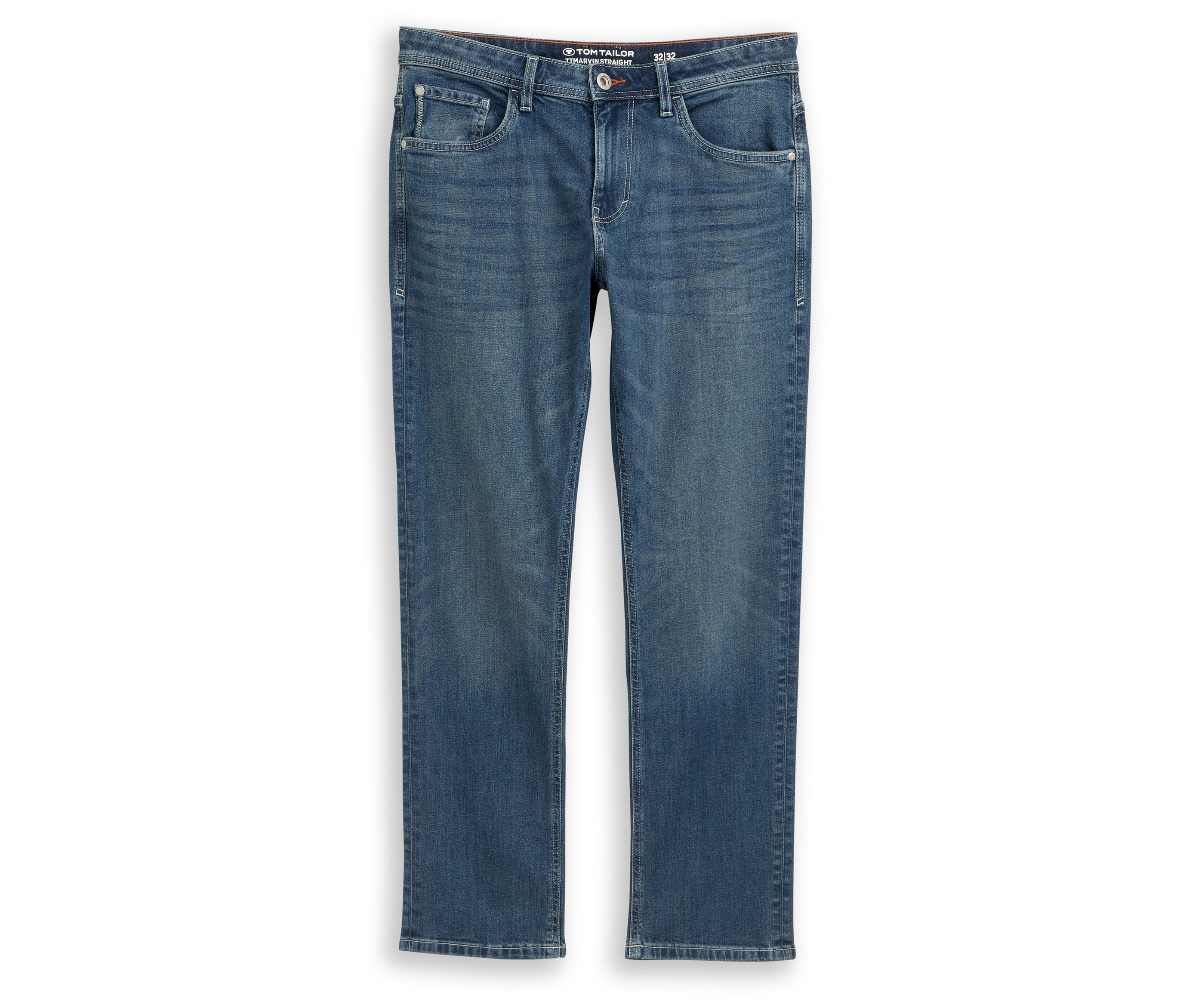 Jeansy Tom Tailor TT Marvin Straight ze stretchem- niebieski